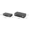 Black Fabric Woven Storage Decorative Trunk with Silver Latches & Buckles Set